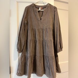Anthropologie - Pilcro Corduroy Tiered Dress